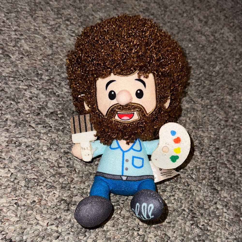 👙Bob Ross Plush 10” Toy with Palette